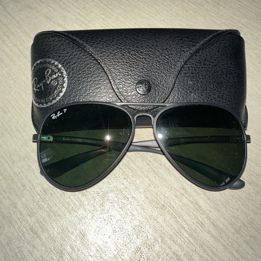 Rayban Polarized Black Aviators